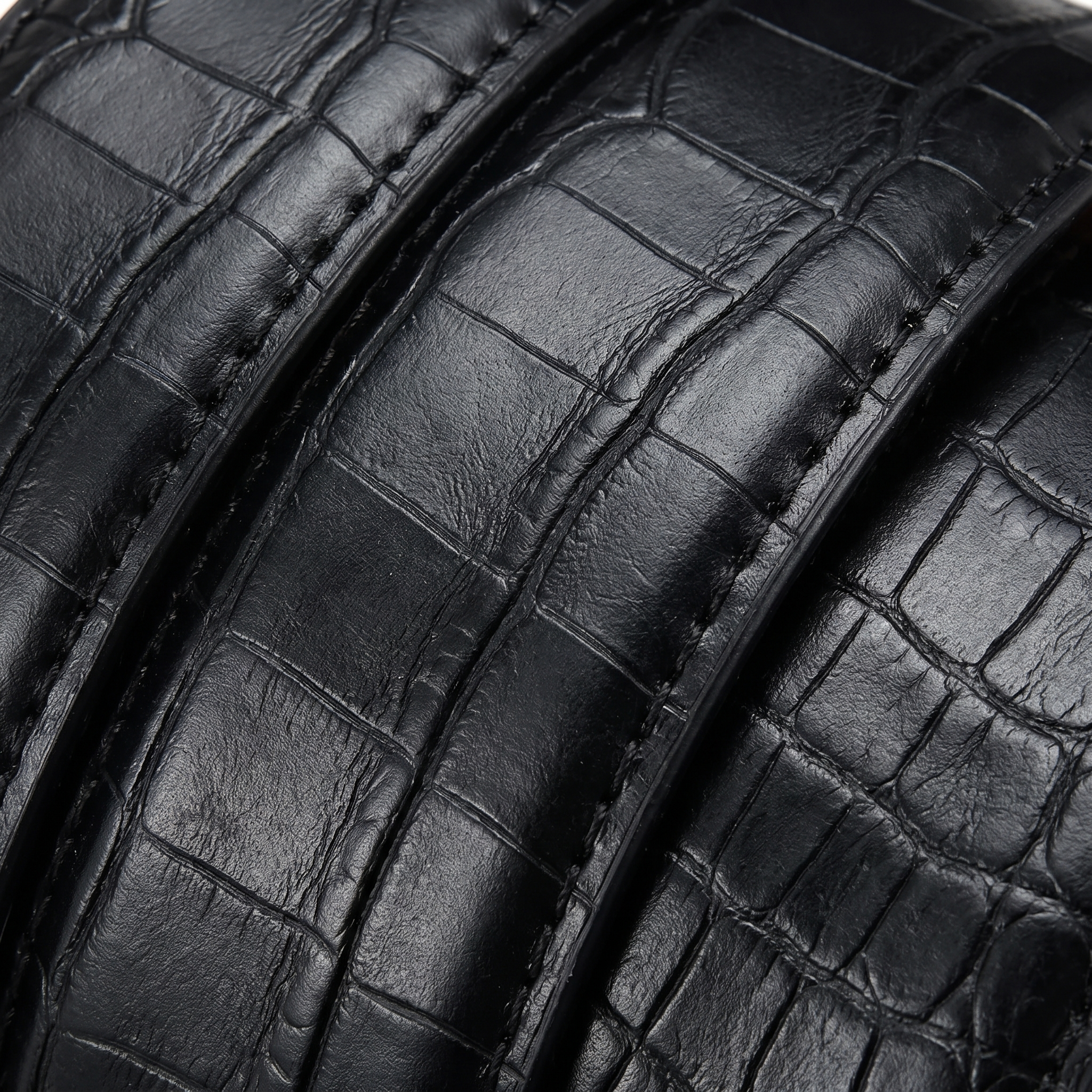 The Kensington Strap crocodile-embossed texture detail