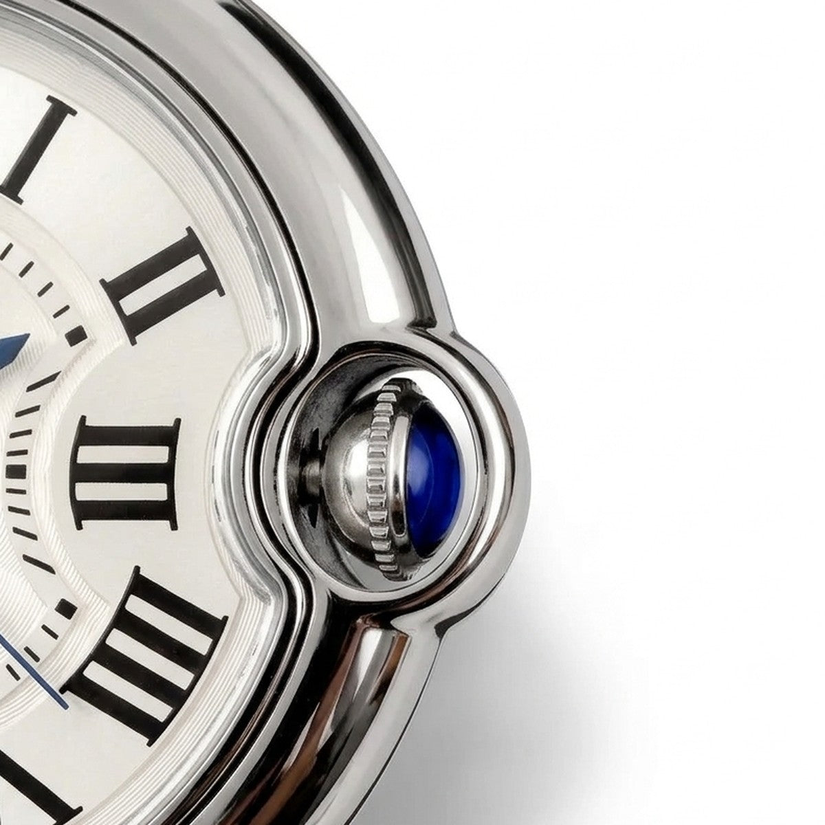 Murray 42mm - crown detail with blue cabochon