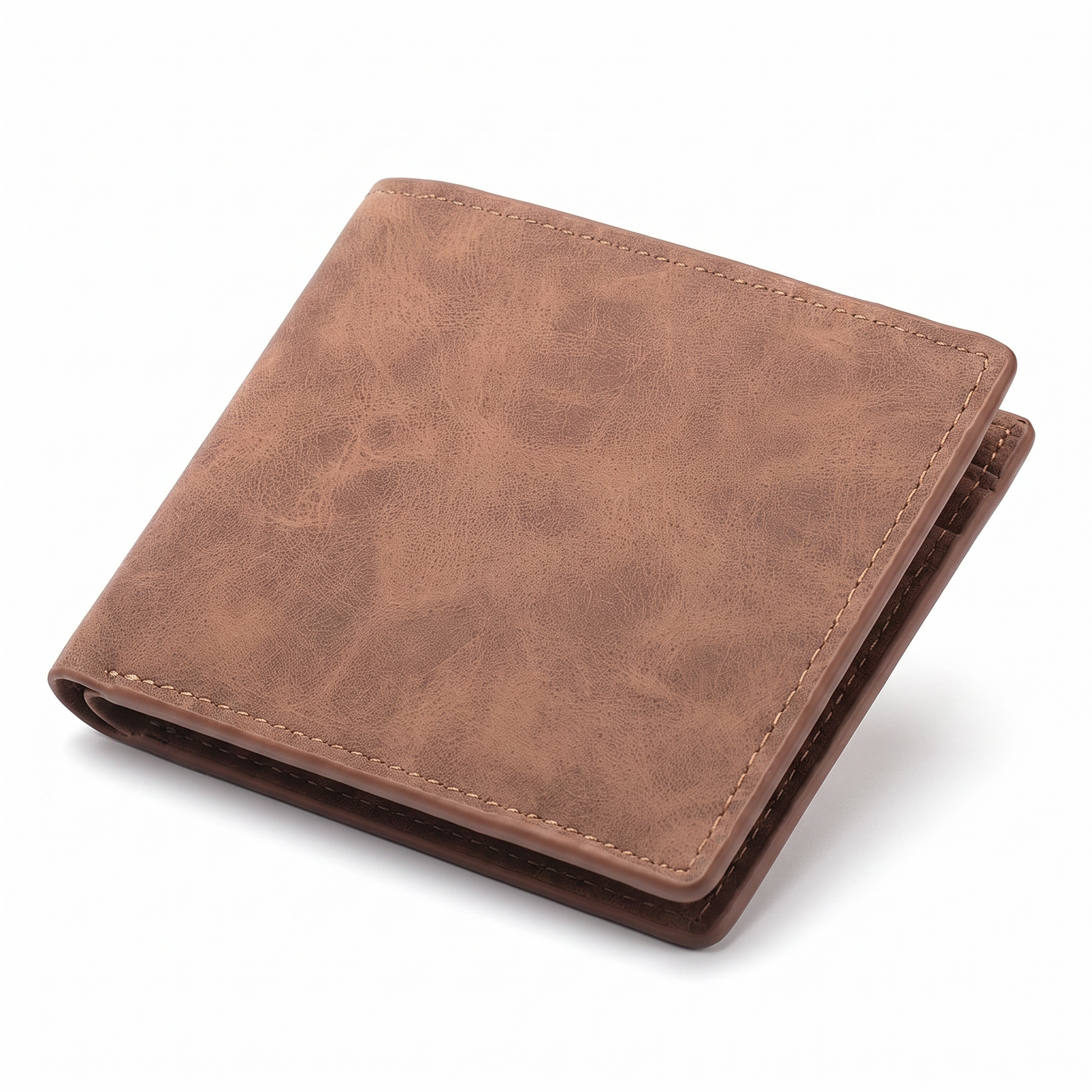 The Harlow Fold wallet, brown, white background