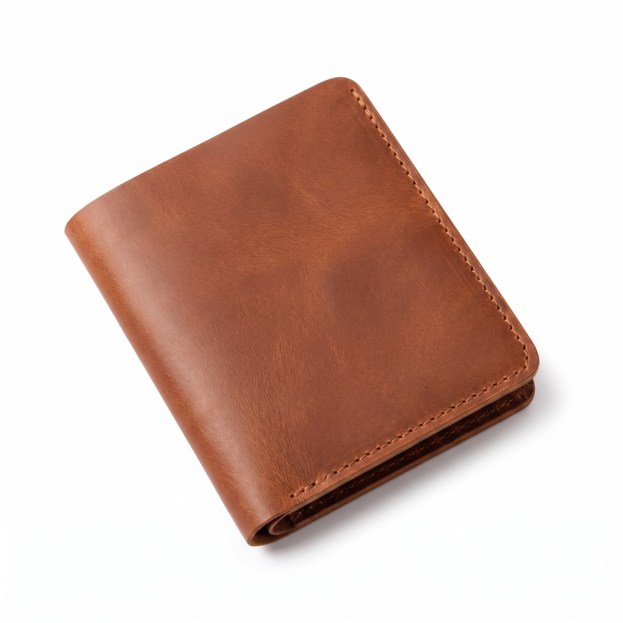 The Wayfarer Billfold, brown, white background