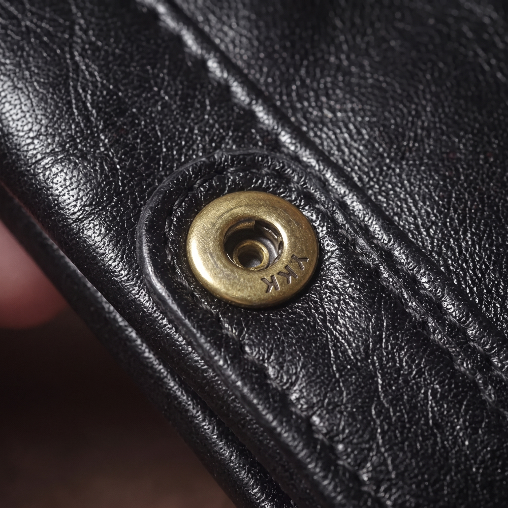The Sutton Fold snap button closure detail