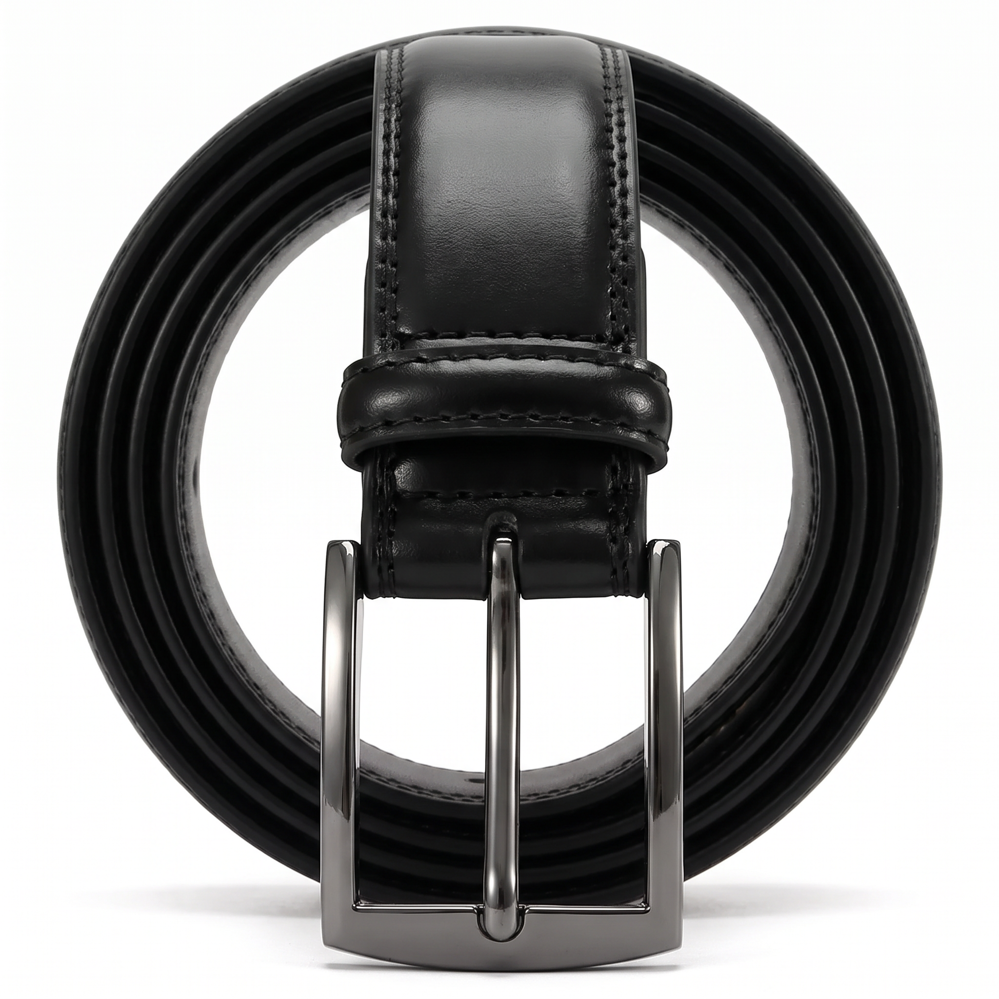 The Ashford Strap belt, black, white background
